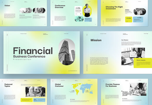 Modern & Clean Financial Business Conference Presentation Template
