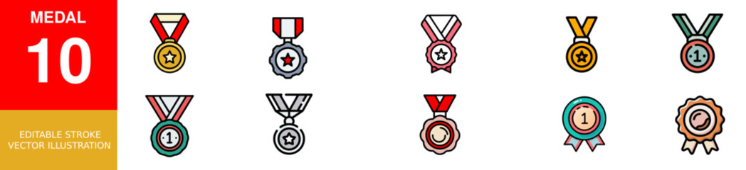 Medal Vector Icon Illustration