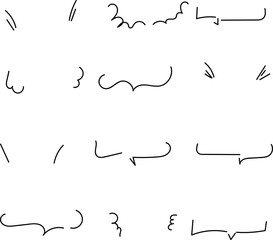 Vector set of calligraphic design elements with alphabet, arrows, and ribbon decoration