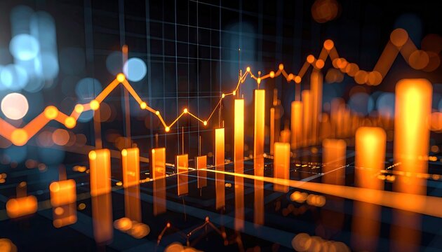 Abstract financial charts
