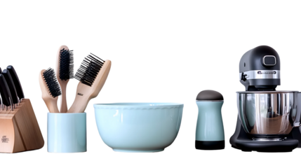 Beauty Tools on Kitchen Counter