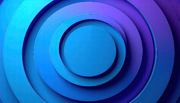 Abstract concentric circles of vibrant blue and purple