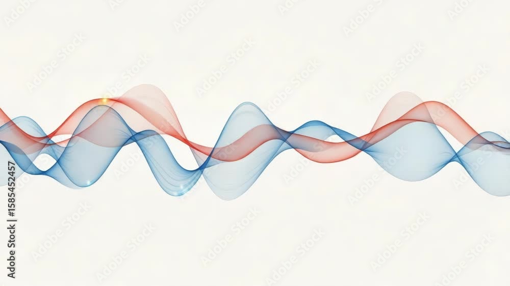 Poster abstract waves of red and blue intertwine, creating a dynamic and visually captivating background