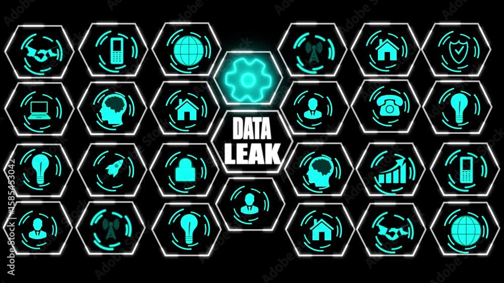 Poster cyber security data protection business internet business technology and network concept. business c