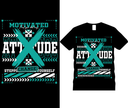 Motivated attitude change stepping beyond yourself with a stylized graphic X over the words t-shirt design. Empowering change and growth. Print on demand. Vector illustration eps10, adobes stock.