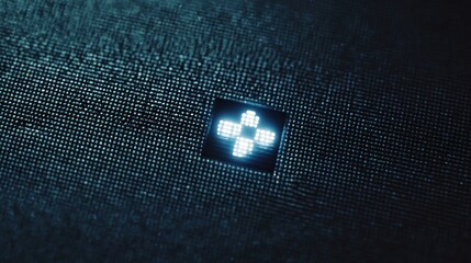 Digital plus sign on a screen