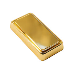 Shiny Gold Bar on Transparent Background