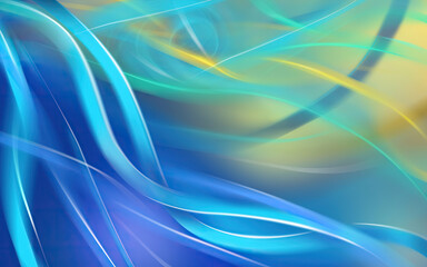 Naklejka premium High-Detail Abstract Blue Yellow Blurred Waves Background - Elegant Presentation Banner with High Resolution & Contrast for Digital Art and Vector Designs