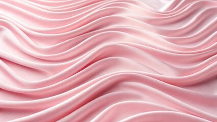 Soft pink fabric waves flowing smoothly with gentle folds and light