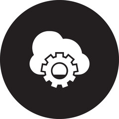 gear icon on metal internet button