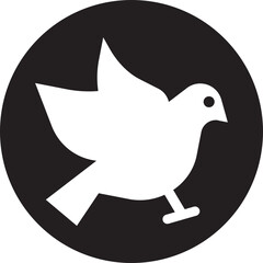bird icon on a white background