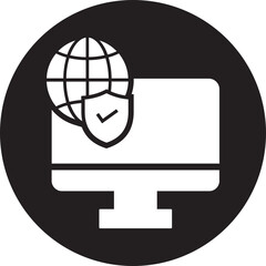 vector illustration of a microphone, computer