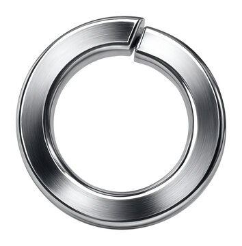 Split lock washer with a single coil, often seen in a home DIY toolbox.