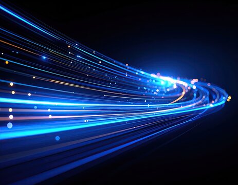 Abstract swirling light trails