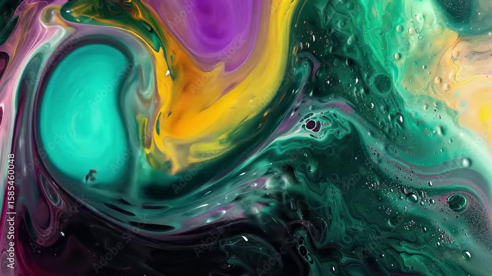 Aufkleber colorful abstract patterns showcasing swirling liquids with vibrant hues and textures in a mesmerizi