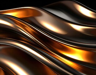 Obraz premium Abstract metallic waves