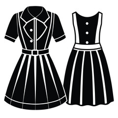 Women's Clothing Collections Displayed in Flat Lay Style on a Pristine White Background