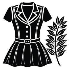 White Background Vector of Stylish Clothing for Women in Various Styles