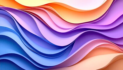 Obraz premium Abstract wavy layered colors (1)
