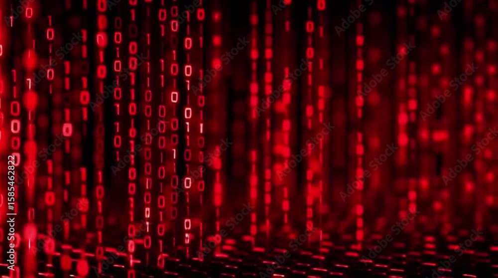 Poster binary code background art