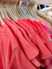 colorful clothes on hangers
