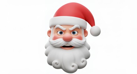 Obraz premium Angry cartoon santa claus face