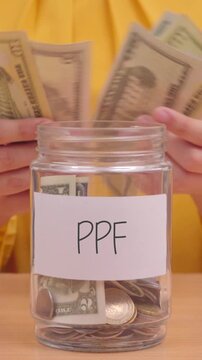 Vertical Video of Saving Money for PPF