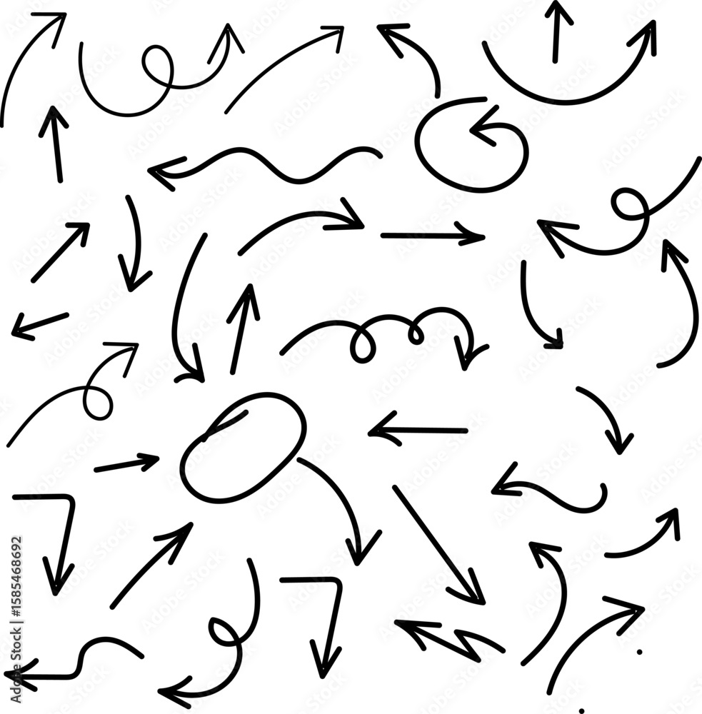 Poster a vector design set illustrating hand-drawn alphabet symbols and seamless line patterns