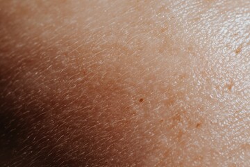 Fototapeta premium Close-up of skin revealing unique texture, showing pores and min