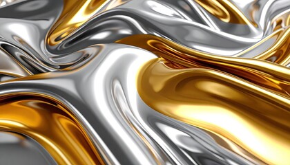 Abstract liquid metallic swirl