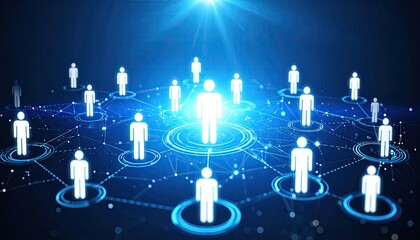 Abstract network of connected people