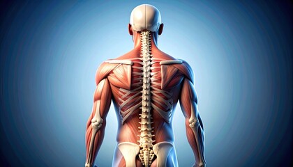 Anatomical human back view