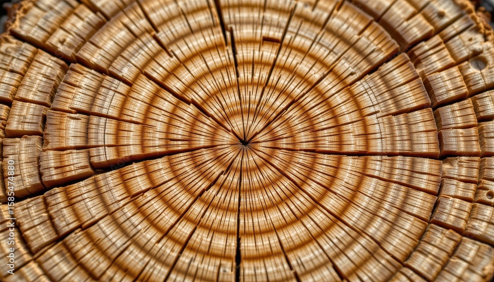 Poster close-up view of tree rings displaying natural wood texture and growth patterns
