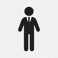 business symbol white man standing