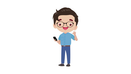 Using Smartphones Illustration – Transparent PNG