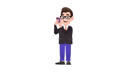 Using Smartphones Illustration – Transparent PNG
