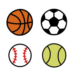 Obraz premium set of sport balls vector 