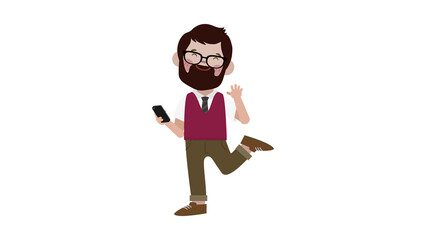 Using Smartphones Illustration – Transparent PNG