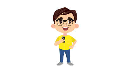 Using Smartphones Illustration – Transparent PNG