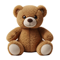 Cute brown teddy bear on black background