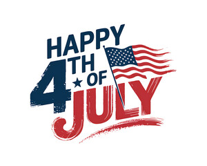 Happy 4th of July Typography