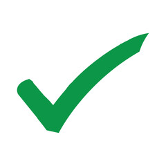 Green check mark icon on white background.