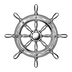 Vintage Ship Steering Wheel
