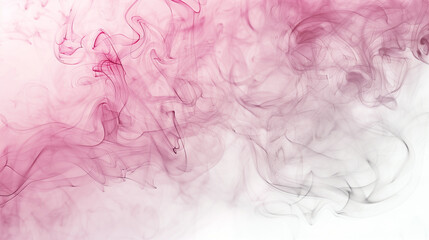 Soft Gray and Pink Smoke Haze Texture Overlay on White Background -