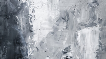 White and Gray Acrylic Brushstrokes Texture on Muted Gray Background