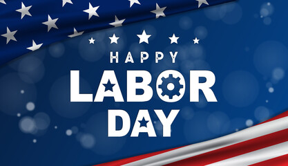 Happy Labor Day USA Flag Background