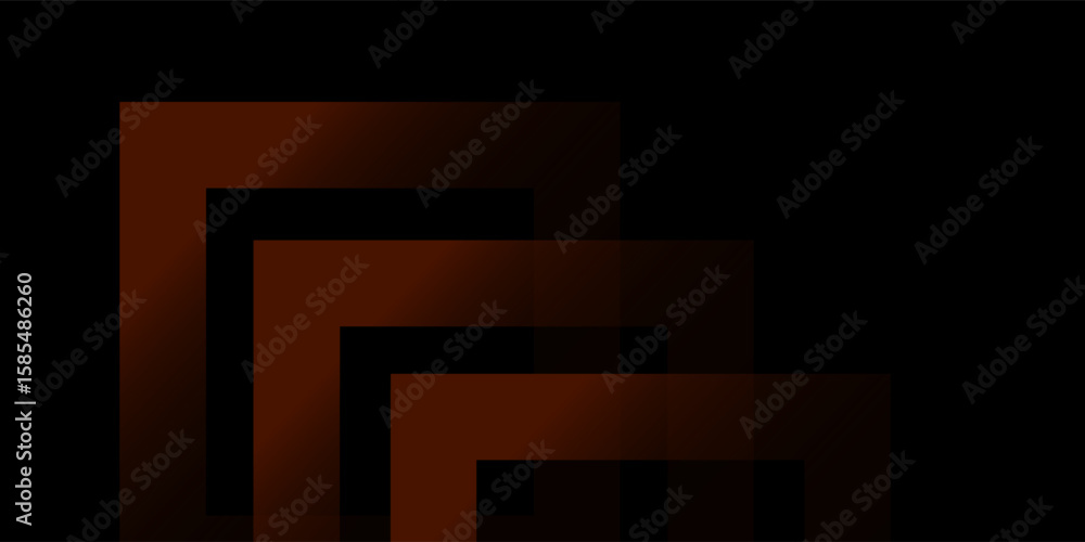 Poster futuristic design dark black background with orange arrow geometric 3d background overlap pattern la