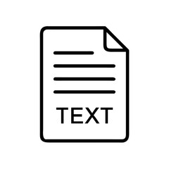 minimalist line-art icon of a text document is perfect for websites or blogs about content creation, document management, or digital files.