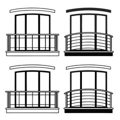 Balcony designs with glass doors and railings architectural