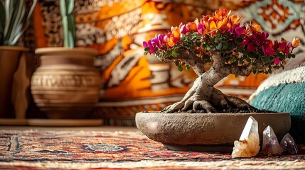 pots with flowers